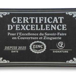 Certificat d'excellence Anthracite